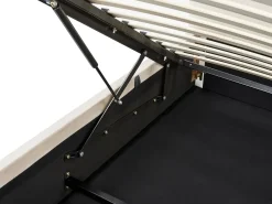 Discount Łóżko z pojemnikiem BOUSSE Welur Jasno 180 x 200 cm Łóżka Tapicerowane|Łóżka Podwójne