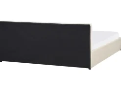 Discount Łóżko z pojemnikiem BOUSSE Welur Jasno 180 x 200 cm Łóżka Tapicerowane|Łóżka Podwójne