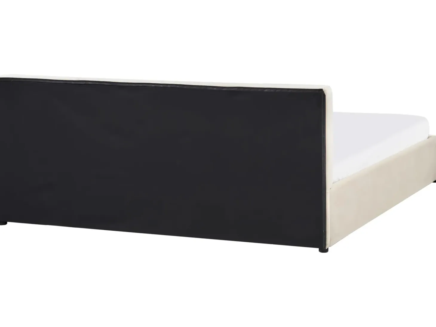 Discount Łóżko z pojemnikiem BOUSSE Welur Jasno 180 x 200 cm Łóżka Tapicerowane|Łóżka Podwójne