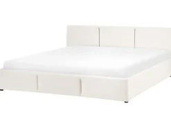 Discount Łóżko z pojemnikiem BOUSSE Złamana biel 180 x 200 cm Łóżka Tapicerowane|Łóżka Podwójne