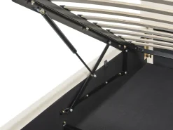 Discount Łóżko z pojemnikiem BOUSSE Złamana biel 180 x 200 cm Łóżka Tapicerowane|Łóżka Podwójne