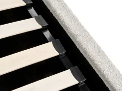 Outlet Łóżko z pojemnikiem BRENON Boucle Złamana biel 180 x 200 cm Łóżka Tapicerowane|Łóżka Podwójne