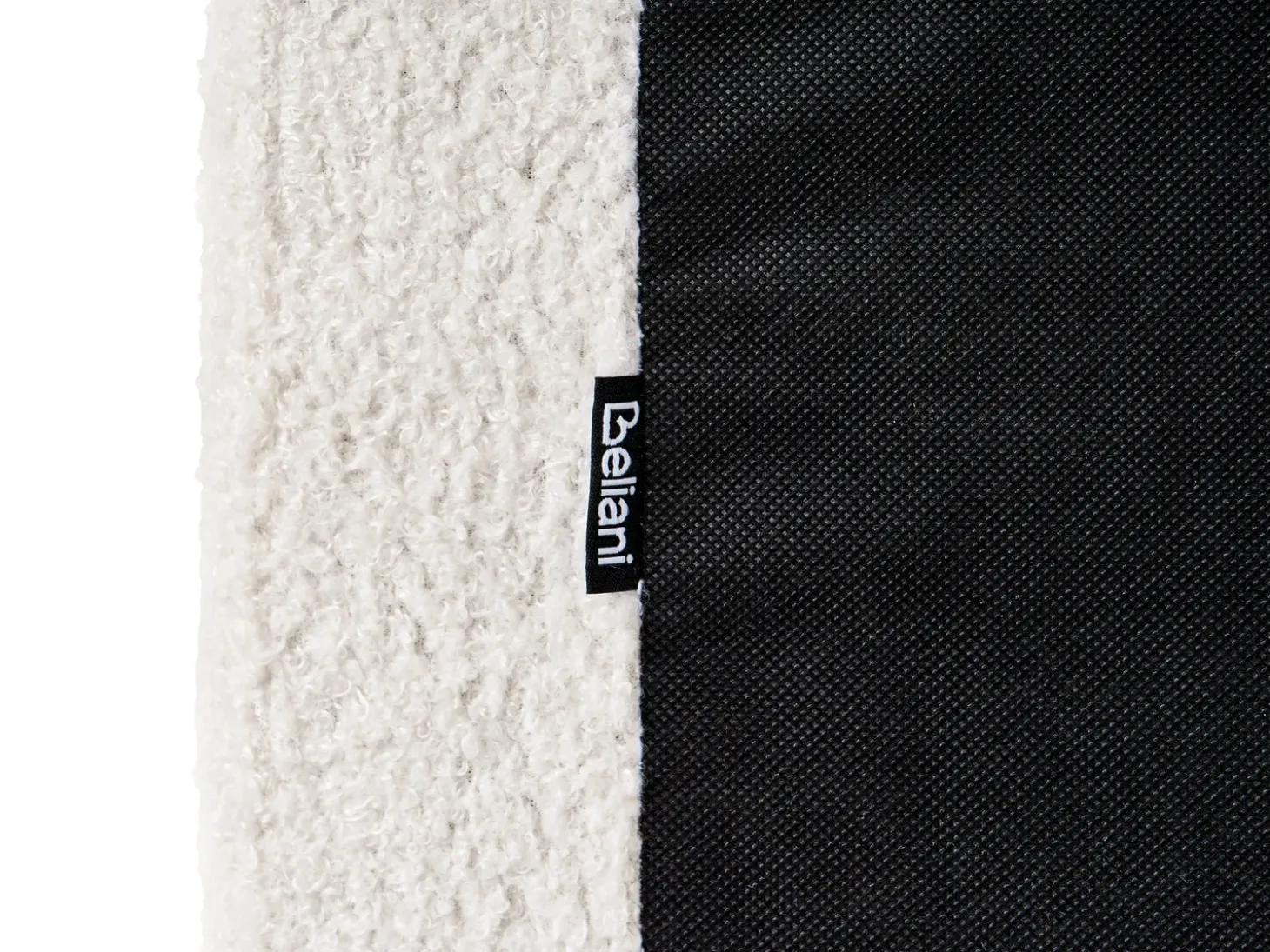Outlet Łóżko z pojemnikiem BRENON Boucle Złamana biel 180 x 200 cm Łóżka Tapicerowane|Łóżka Podwójne