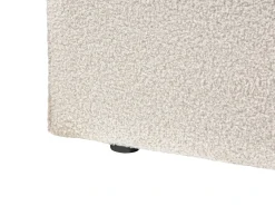 Outlet Łóżko z pojemnikiem BRENON Boucle Złamana biel 180 x 200 cm Łóżka Tapicerowane|Łóżka Podwójne
