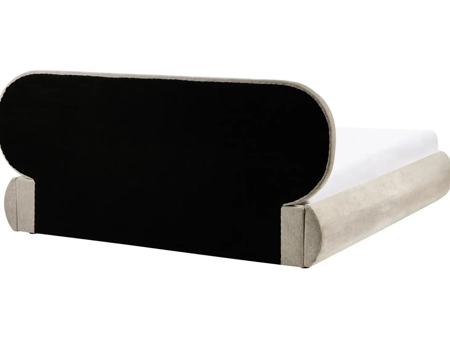 Outlet Łóżko z pojemnikiem CAMPAN Beżowoszary 180 x 200 cm Łóżka Tapicerowane|Łóżka Podwójne