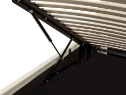 Clearance Łóżko z pojemnikiem CHADENET Boucle Złamana biel 180 x 200 cm Łóżka Tapicerowane|Łóżka Podwójne
