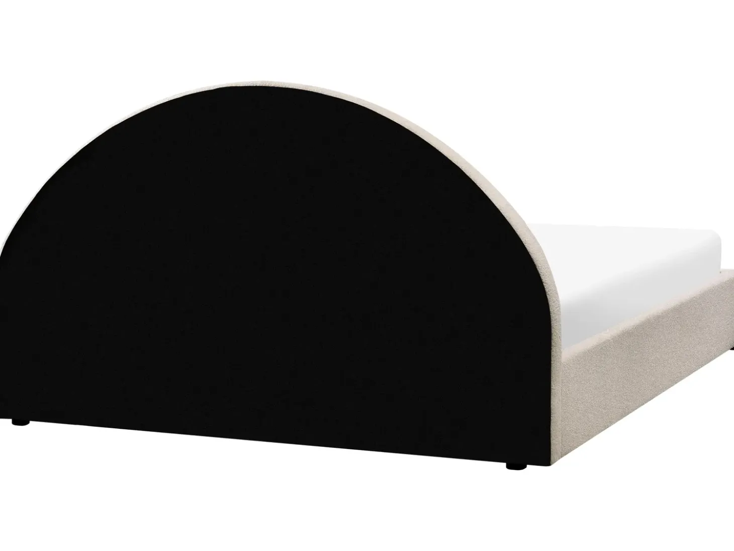 Clearance Łóżko z pojemnikiem CHADENET Boucle Złamana biel 180 x 200 cm Łóżka Tapicerowane|Łóżka Podwójne