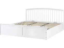 Clearance Łóżko z pojemnikiem CLARBEC Drewno sosnowe 180 x 200 cm Łóżka Podwójne|Łóżka Z Pojemnikiem