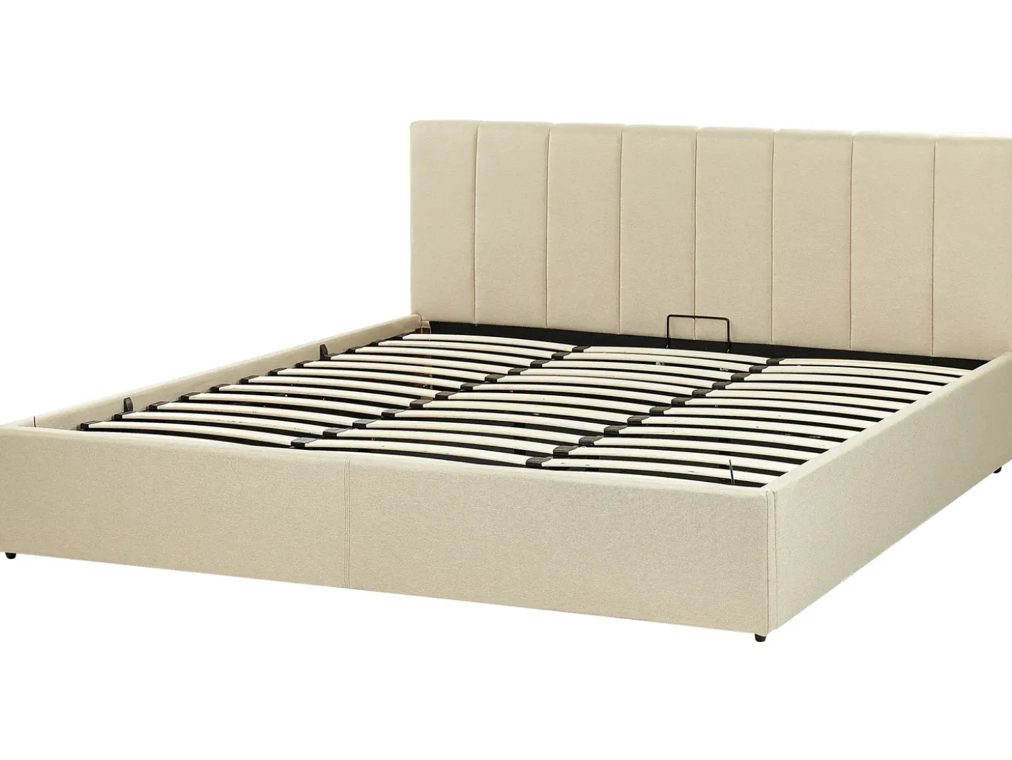 Discount Łóżko z pojemnikiem DREUX Beżowy 180 x 200 cm Łóżka Tapicerowane|Łóżka Podwójne