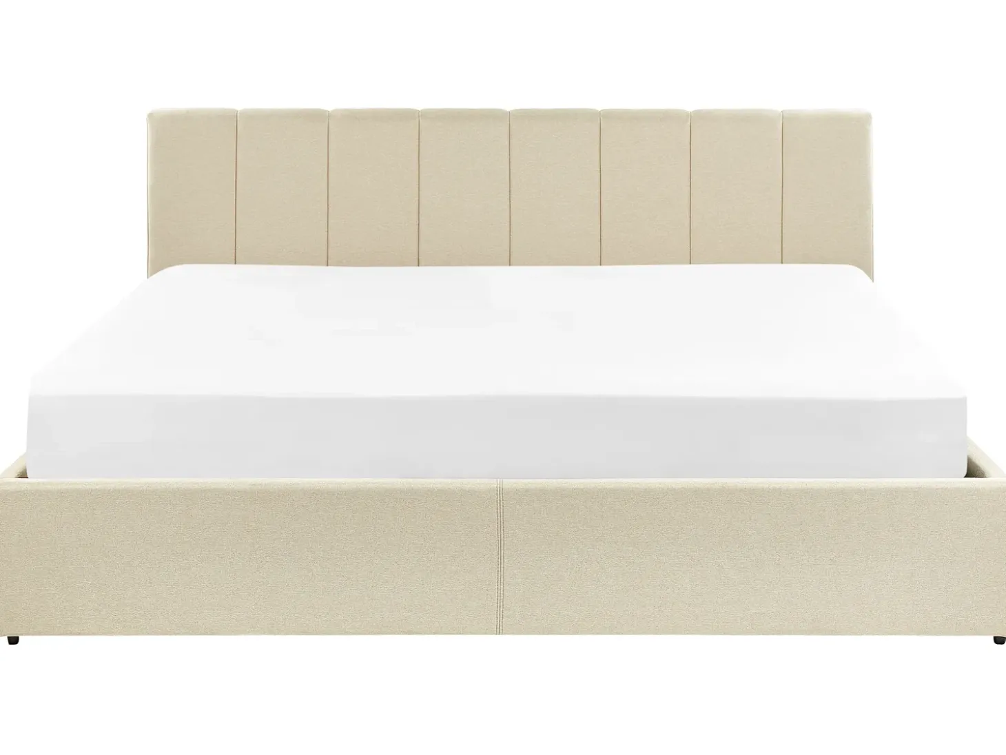 Discount Łóżko z pojemnikiem DREUX Beżowy 180 x 200 cm Łóżka Tapicerowane|Łóżka Podwójne