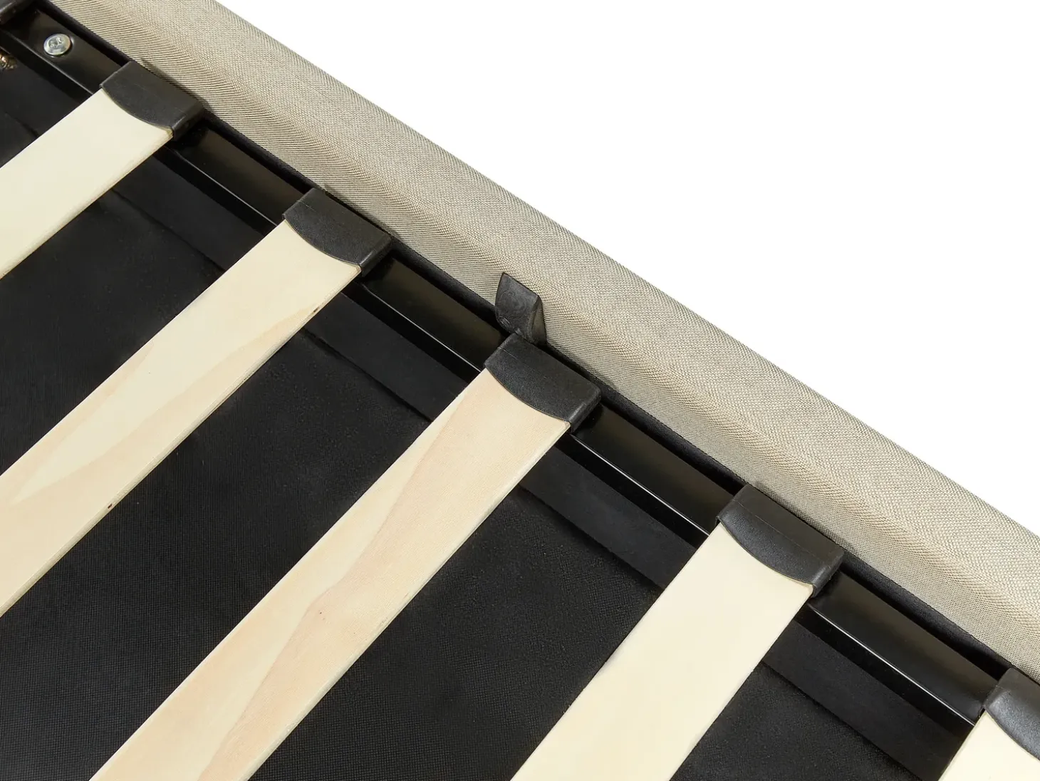 Discount Łóżko z pojemnikiem DREUX Beżowy 180 x 200 cm Łóżka Tapicerowane|Łóżka Podwójne