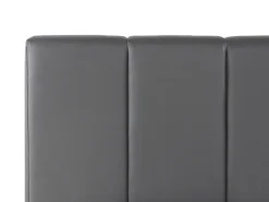 Best Łóżko z pojemnikiem DREUX Ekoskóra Ciemno 180 x 200 cm Łóżka Podwójne|Łóżka Skórzane