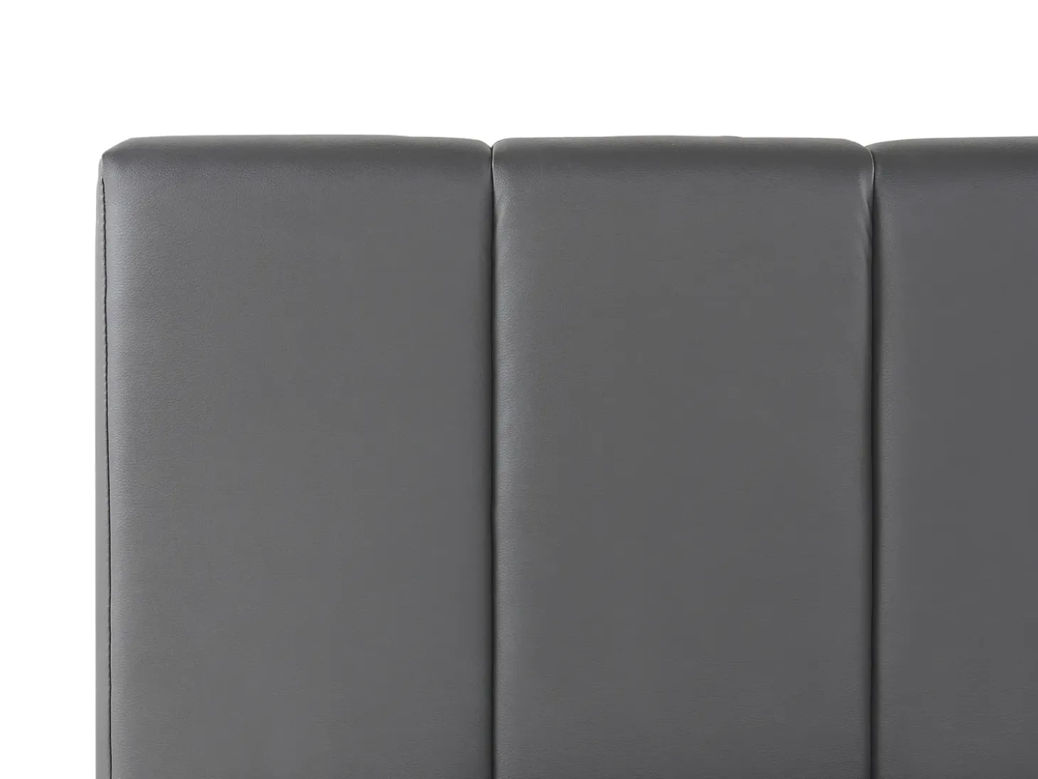 Best Łóżko z pojemnikiem DREUX Ekoskóra Ciemno 180 x 200 cm Łóżka Podwójne|Łóżka Skórzane