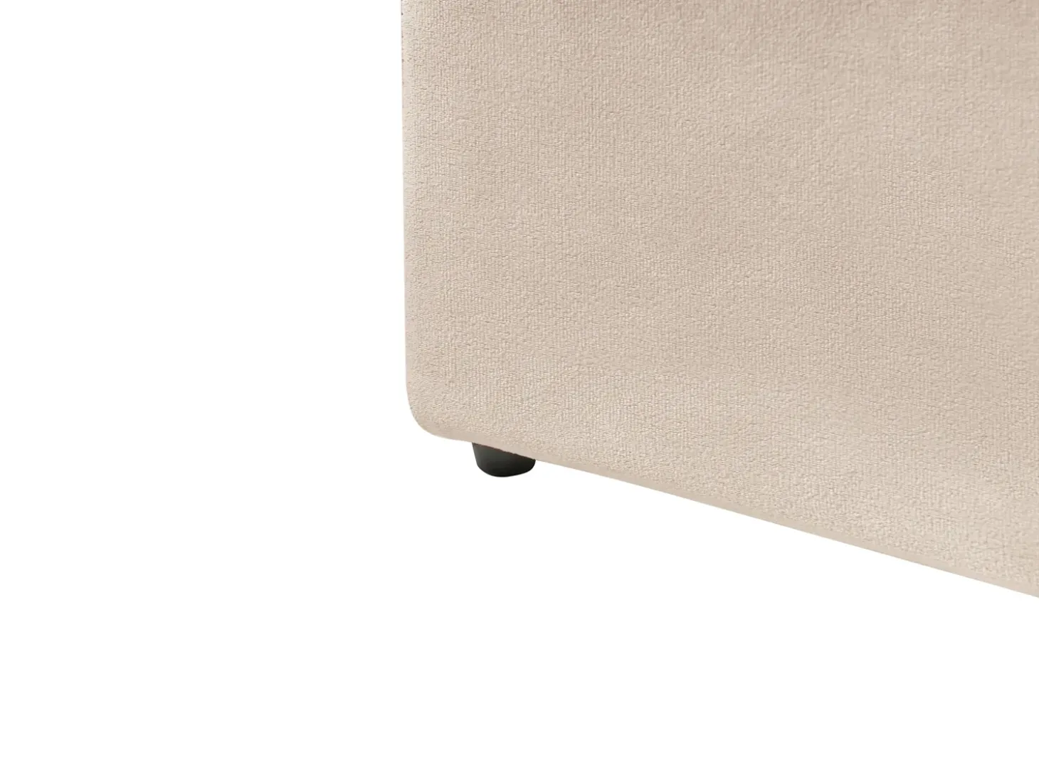 Discount Łóżko z pojemnikiem DREUX Welur Beżowoszary 180 x 200 cm Łóżka Tapicerowane|Łóżka Podwójne