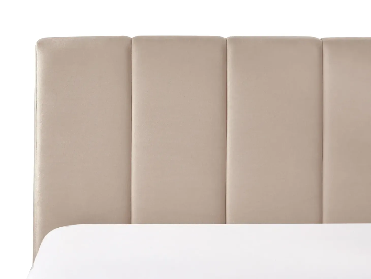 Discount Łóżko z pojemnikiem DREUX Welur Beżowoszary 180 x 200 cm Łóżka Tapicerowane|Łóżka Podwójne