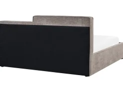 Hot Łóżko z pojemnikiem LAGARDE Beżowoszary 180 x 200 cm Łóżka Tapicerowane|Łóżka Podwójne