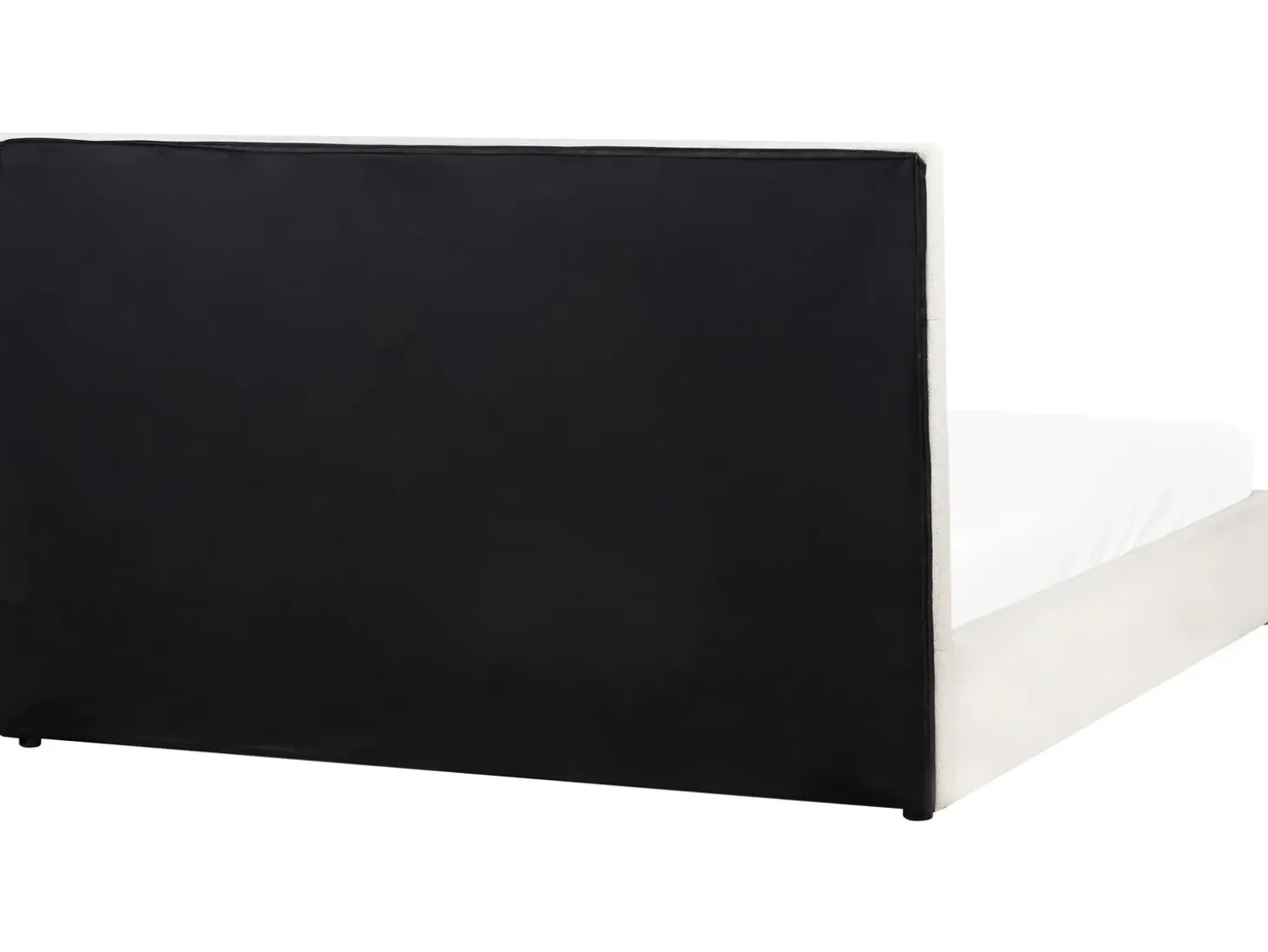 Sale Łóżko z pojemnikiem LAGORD Złamana biel 180 x 200 cm Łóżka Tapicerowane|Łóżka Podwójne