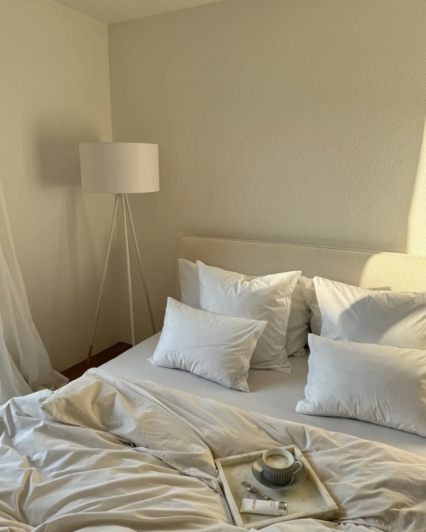 Sale LAVAUR Boucle Złamana biel 180 x 200 cm Łóżka Tapicerowane|Łóżka Podwójne