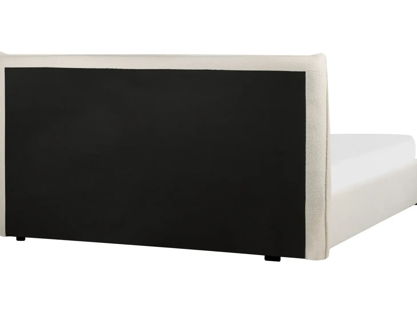 Sale LAVAUR Boucle Złamana biel 180 x 200 cm Łóżka Tapicerowane|Łóżka Podwójne
