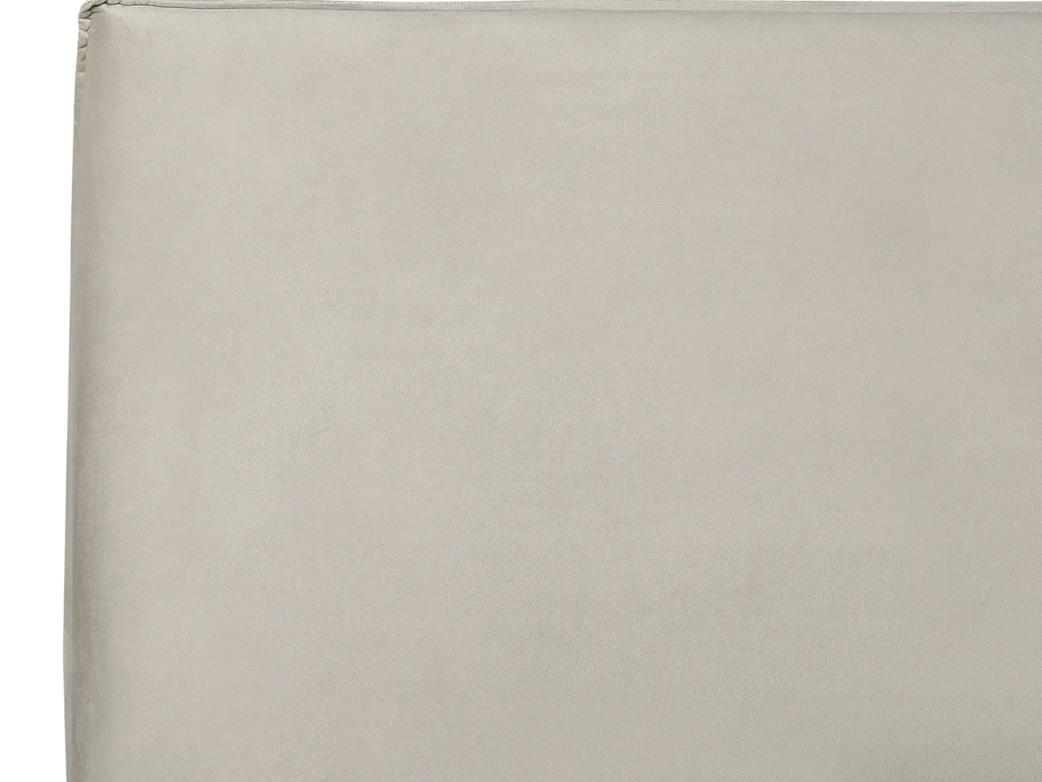 LAVAUR Welur Beżowoszary 180 x 200 cm Łóżka Tapicerowane|Łóżka Podwójne