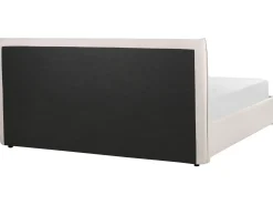 Clearance LAVAUR Welur Złamana biel 180 x 200 cm Łóżka Tapicerowane|Łóżka Podwójne