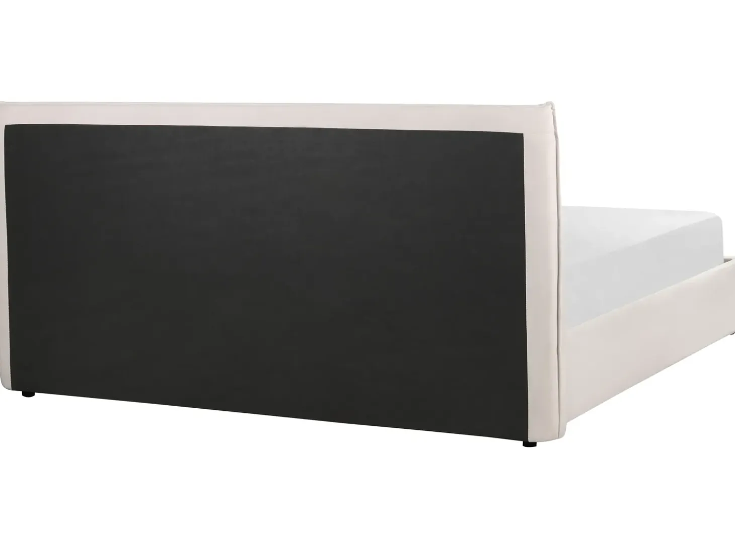 Clearance LAVAUR Welur Złamana biel 180 x 200 cm Łóżka Tapicerowane|Łóżka Podwójne