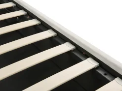Clearance LAVAUR Welur Złamana biel 180 x 200 cm Łóżka Tapicerowane|Łóżka Podwójne