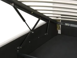 Clearance LAVAUR Welur Złamana biel 180 x 200 cm Łóżka Tapicerowane|Łóżka Podwójne