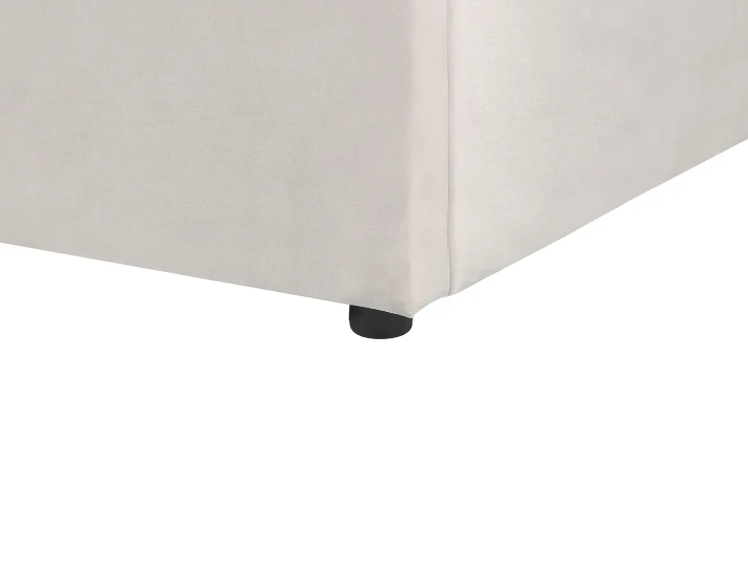 Clearance LAVAUR Welur Złamana biel 180 x 200 cm Łóżka Tapicerowane|Łóżka Podwójne