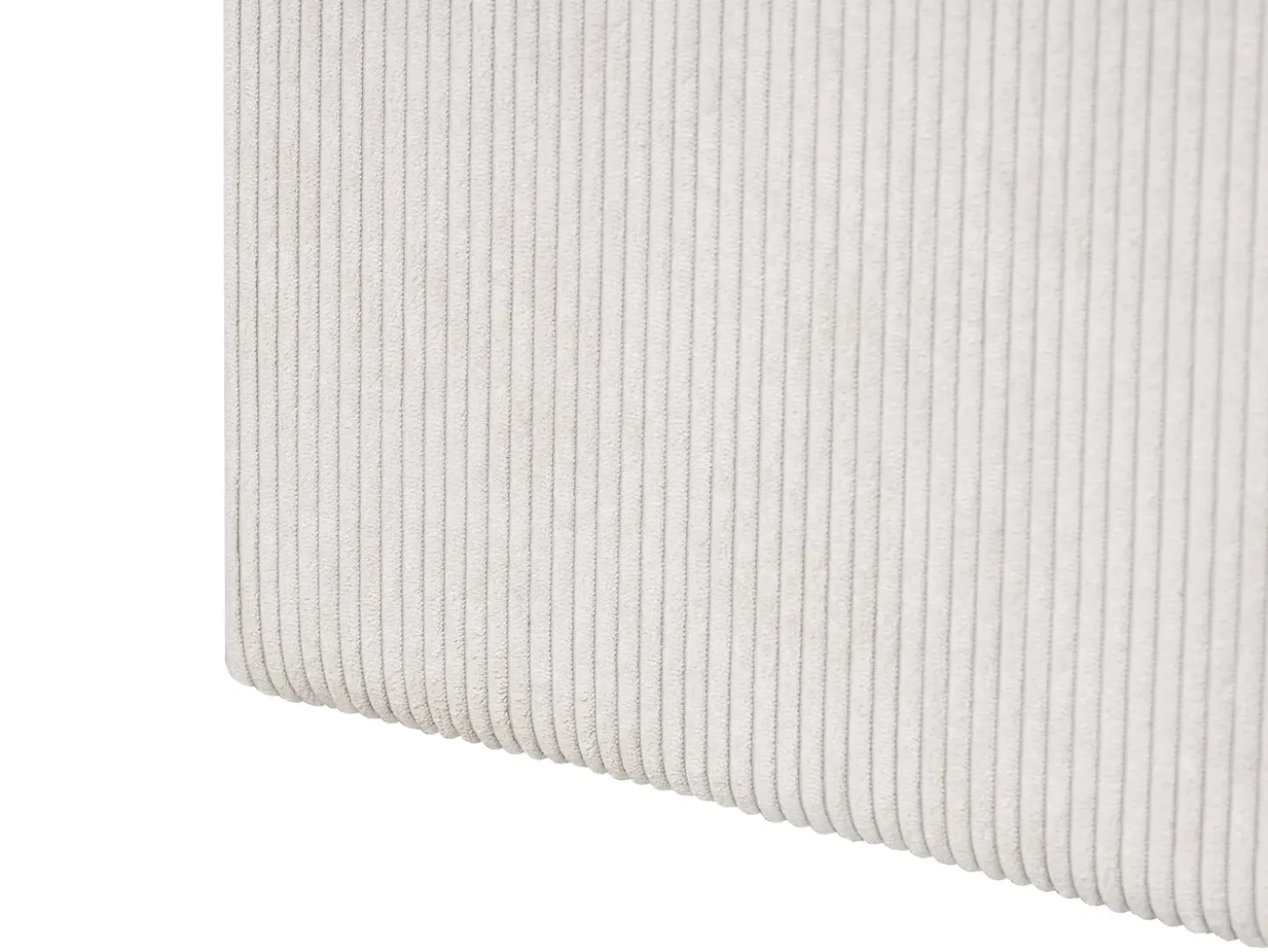 Discount Łóżko z pojemnikiem LILLEBONNE Sztruks Jasnobeżowy 160 x 200 cm Łóżka Tapicerowane|Łóżka Podwójne