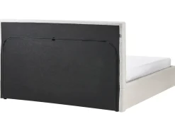 Sale Łóżko z pojemnikiem LORIENT Boucle Złamana biel 180 x 200 cm Łóżka Tapicerowane|Łóżka Podwójne