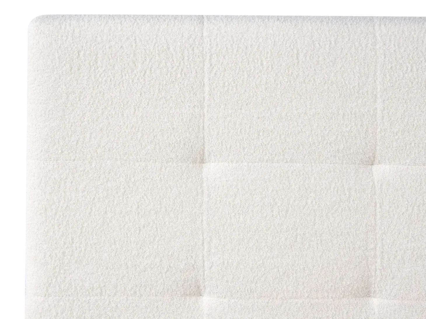 Sale Łóżko z pojemnikiem LORIENT Boucle Złamana biel 180 x 200 cm Łóżka Tapicerowane|Łóżka Podwójne