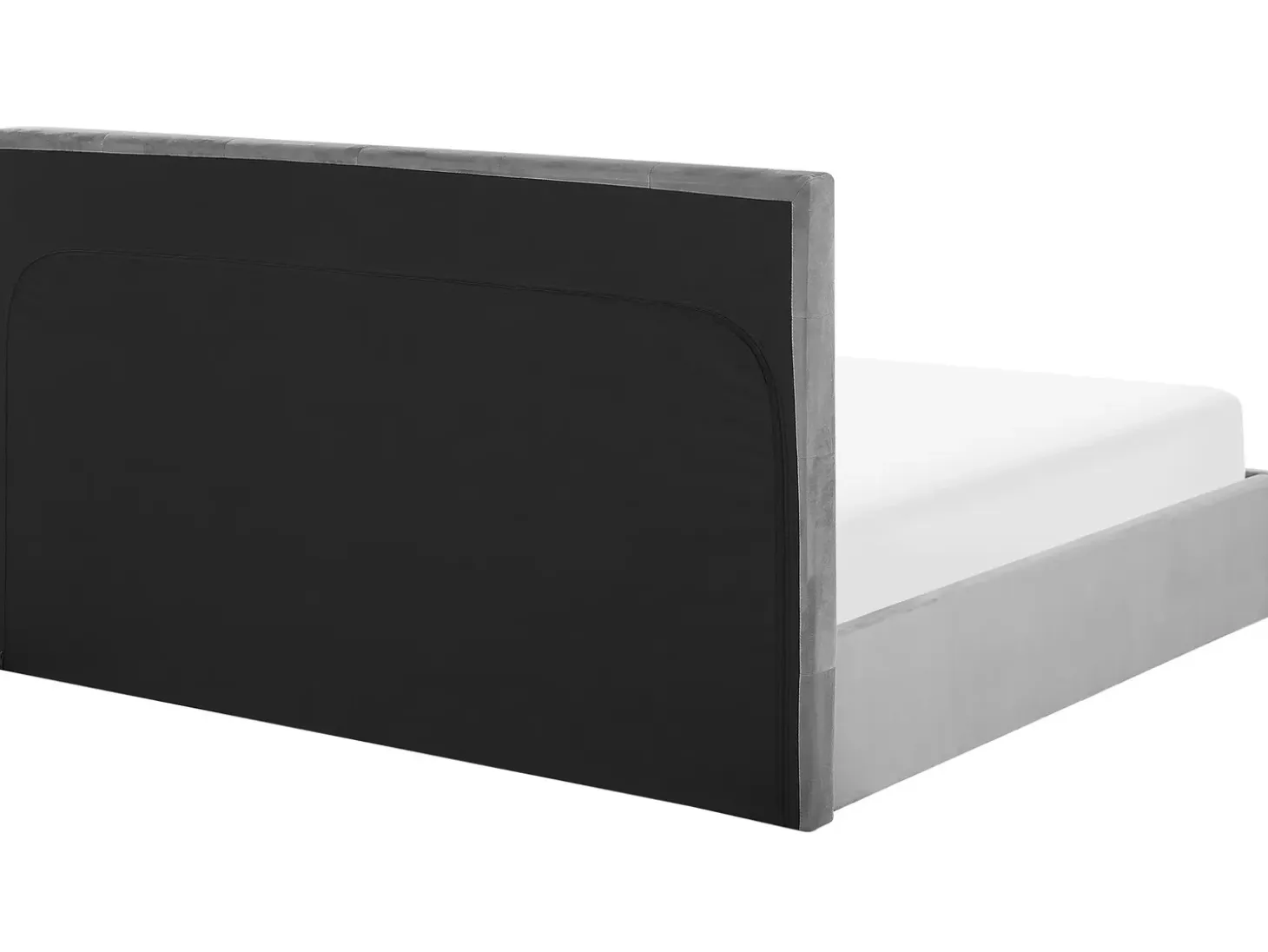 Łóżko z pojemnikiem LORIENT Welur Jasno 180 x 200 cm Łóżka Tapicerowane|Łóżka Podwójne
