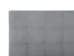 Łóżko z pojemnikiem LORIENT Welur Jasno 180 x 200 cm Łóżka Tapicerowane|Łóżka Podwójne