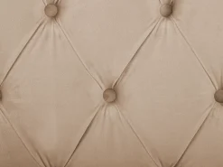 Outlet LUBBON Welur Beżowy 160 x 200 cm Łóżka Tapicerowane|Łóżka Podwójne