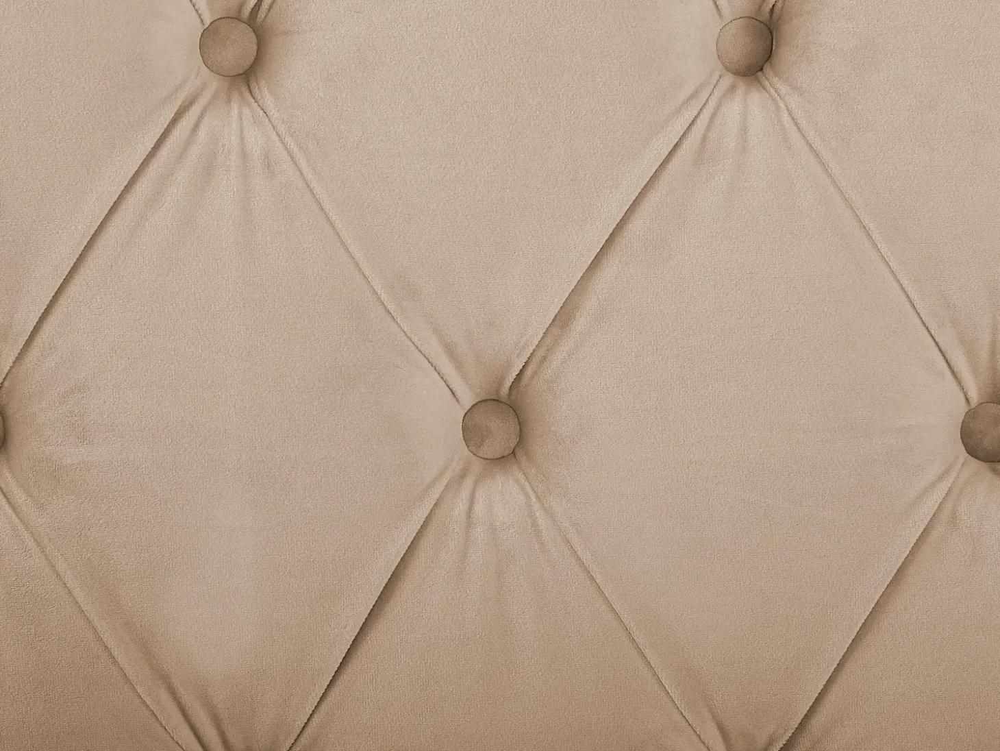 Outlet LUBBON Welur Beżowy 160 x 200 cm Łóżka Tapicerowane|Łóżka Podwójne