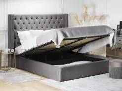 Online LUBBON Welur 180 x 200 cm Łóżka Tapicerowane|Łóżka Podwójne