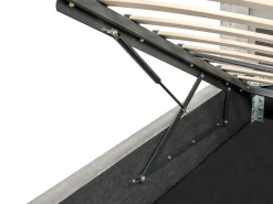 Hot Łóżko z pojemnikiem LUBBON Welur Jasnoszary 140 x 200 cm Łóżka Tapicerowane|Łóżka Podwójne