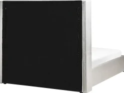 Hot Łóżko z pojemnikiem LUBBON Welur Jasnoszary 140 x 200 cm Łóżka Tapicerowane|Łóżka Podwójne