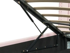 Hot LUBBON Welur Pastelowy róż 160 x 200 cm Łóżka Tapicerowane|Łóżka Podwójne