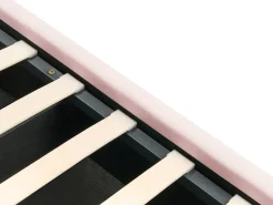 Hot LUBBON Welur Pastelowy róż 160 x 200 cm Łóżka Tapicerowane|Łóżka Podwójne
