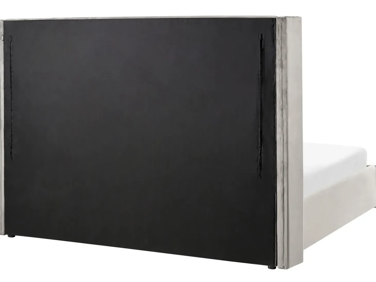 Clearance LUBBON Welur Jasnoszary 180 x 200 cm Łóżka Tapicerowane|Łóżka Podwójne