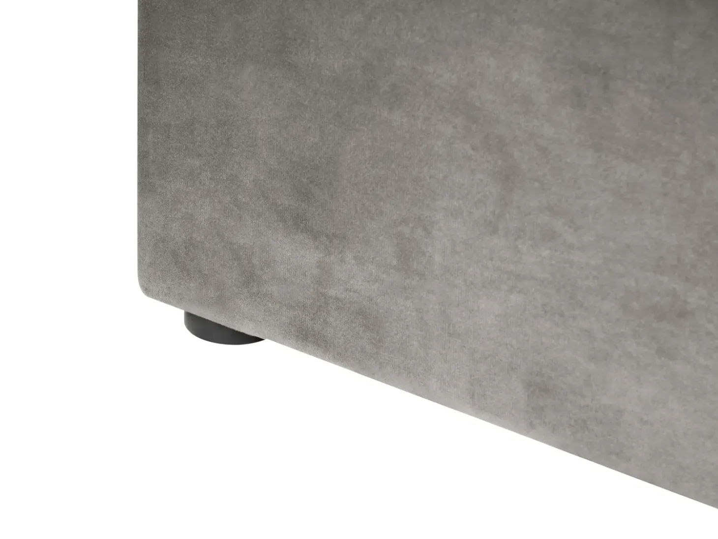 Clearance LUBBON Welur Jasnoszary 180 x 200 cm Łóżka Tapicerowane|Łóżka Podwójne