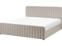 Best LUNAN Beżowoszary 180 x 200 cm Łóżka Tapicerowane|Łóżka Podwójne