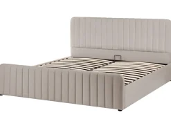 Best LUNAN Beżowoszary 180 x 200 cm Łóżka Tapicerowane|Łóżka Podwójne