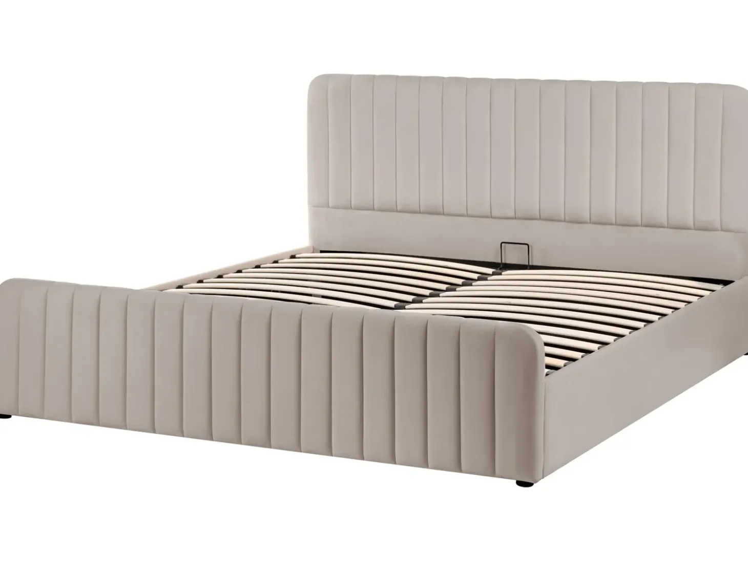 Best LUNAN Beżowoszary 180 x 200 cm Łóżka Tapicerowane|Łóżka Podwójne