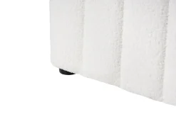 Outlet LUNAN Boucle Biały 180 x 200 cm Łóżka Tapicerowane|Łóżka Podwójne