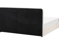 Outlet LUNAN Boucle Biały 180 x 200 cm Łóżka Tapicerowane|Łóżka Podwójne