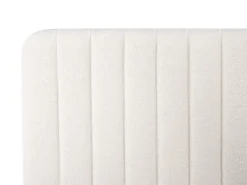 Outlet LUNAN Boucle Biały 180 x 200 cm Łóżka Tapicerowane|Łóżka Podwójne