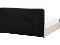 Discount LUNAN Boucle Beżowy 180 x 200 cm Łóżka Tapicerowane|Łóżka Podwójne